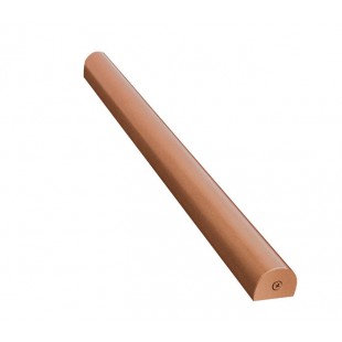 3.5 Metre D Section Toilet Cubicle Headrail in Copper Finish