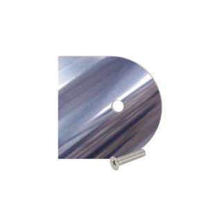 Cubicle Polished Aluminium D Section Headrail End Cap 
