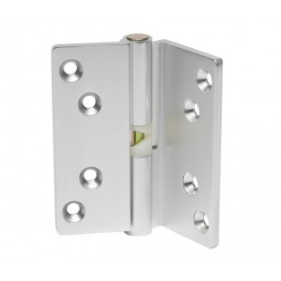 Cranked Rise and Fall Cubicle Hinges in Satin Anodised Aluminium