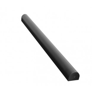 Matte Black 3.5 metre D Section Toilet Cubicle Headrail 