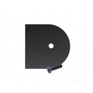 Matte Black Cubicle Headrail End Cap for D Section Headrail