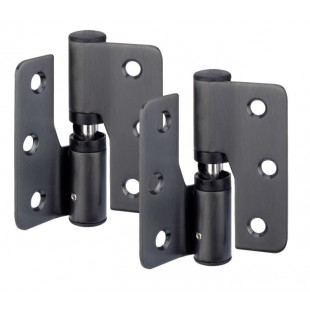 Satin Matte Black Gravity Hinges for Toilet Cubicles