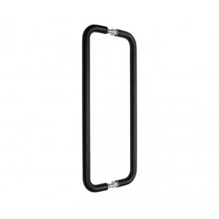 19mm Matte Black Back to Back Pull Handles for Cubicle Doors