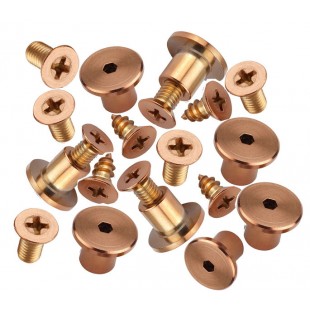 Copper PVD stainless steel Hinge fixing pack for 13mm doors