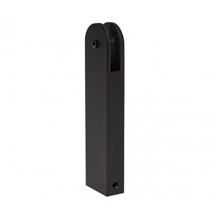 Non Adjustable Matte Black Aluminium Cubicle Leg Support 