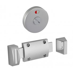 Modern Satin Anodised Aluminium Slide Indicator Bolt with Keep
