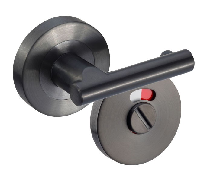 Matte Black Toilet Cubicle Locks With Pilaster Turn And Buffers Cubicle King Uk