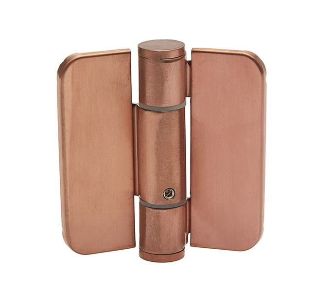 Adjustable Spring Loaded Hinges in Brushed Copper Finish Cubicle King UK