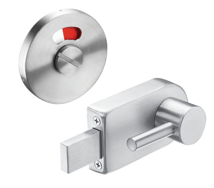 Toilet door lock clearance