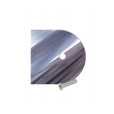 Cubicle Polished Aluminium D Section Headrail End Cap 