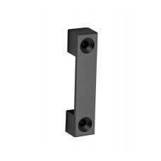 Aluminium Cubicle Outward Opening U shaped Block Keep for 13mm to 20mm Partitions, matte black