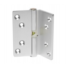 Cranked Rise and Fall Cubicle Hinges in Satin Anodised Aluminium
