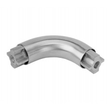 Satin Stainless Steel Tubular Headrail Curved Corner Joint