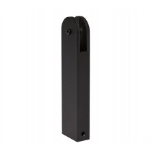 Non Adjustable Matte Black Aluminium Cubicle Leg Support 