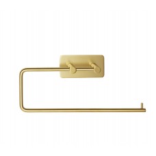 Satin Brass Towel Rail with Self-adhesive Backplate
