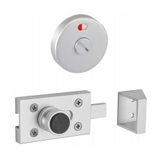Satin Anodised Aluminium Toilet Cubicle Indicator Bolt with Keep