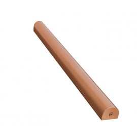 3.5 Metre D Section Toilet Cubicle Headrail in Copper Finish