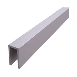 3 Metre U Channel Headrail for 18mm Board in Satin Aluminium