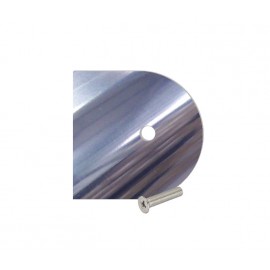 Cubicle Polished Aluminium D Section Headrail End Cap 