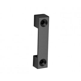 Aluminium Cubicle Outward Opening U shaped Block Keep for 13mm to 20mm Partitions, matte black