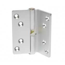 Cranked Rise and Fall Cubicle Hinges in Satin Anodised Aluminium