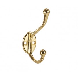 Polished Brass Finish Hat and Coat Hook