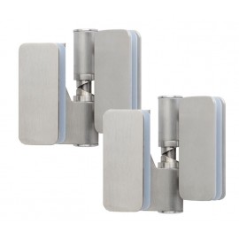 Satin Stainless Steel Glass Patch Fitting Cubicle Hinges