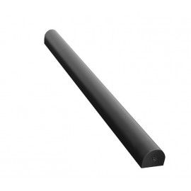 Matte Black 3.5 metre D Section Toilet Cubicle Headrail 