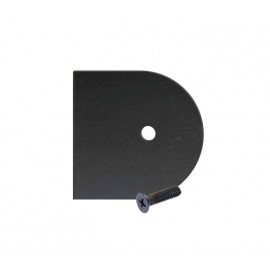 Matte Black Cubicle Headrail End Cap for D Section Headrail