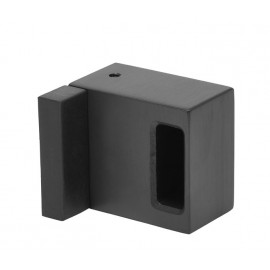 Matte Black Cubicle Lock Keep with Buffer for 20mm Partition