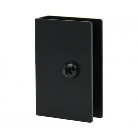 Matte Black Square Cubicle U Bracket for 13mm Partition