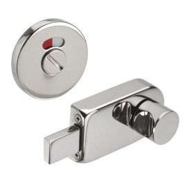 Toilet Cubicle Lock in Polished Finish with Emergency Release