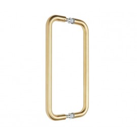 19mm Satin Brass Back to Back Pull Handles for Cubicle Doors
