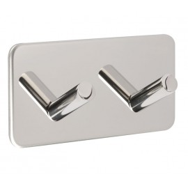 Adhesive Coat Hooks in Stainless Steel with Double Hook