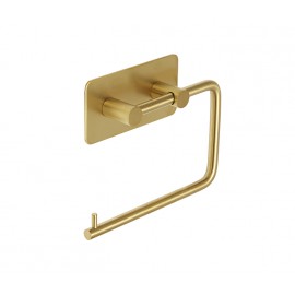 Stick on Toilet Roll Holder in Satin Brass