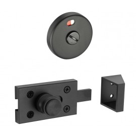 Matte Black Toilet Indicator Lock with Keep