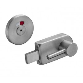 Satin Stainless Steel Toilet Cubicle Lock with Indicator and Hexagonal Key Release
