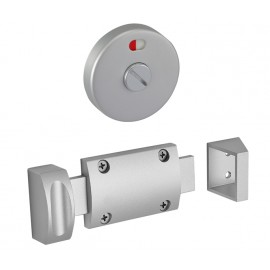 Modern Satin Anodised Aluminium Slide Indicator Bolt with Keep