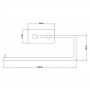Towel Rail with Self-adhesive Backplate line drawing