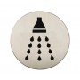Adhesive Shower Sign in Satin Stainless Steel