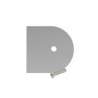 Cubicle Aluminium D Section Headrail End Cap 