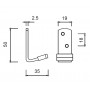 Aluminium Coat Hook with Buffer Line Drawing