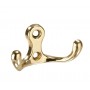 Cubicle Coat Hook in Polished Brass