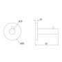 Cubicle Coat Hook in Satin Stainless Steel