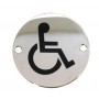 Disabled Toilet Door Sign in Polished Stainless Steel