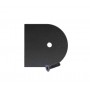 Matte Black Cubicle Headrail End Cap for D Section Headrail