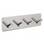 Adhesive Coat Hook with Four Pegs