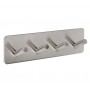 Self Adhesive Coat Hook with Four Pegs on backplate Plate