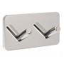 Adhesive Coat Hooks in Stainless Steel with Double Hook