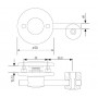 Grade 316 Stainless Steel Glass Cubicle Indicator Bolt Line Drawing Diagram